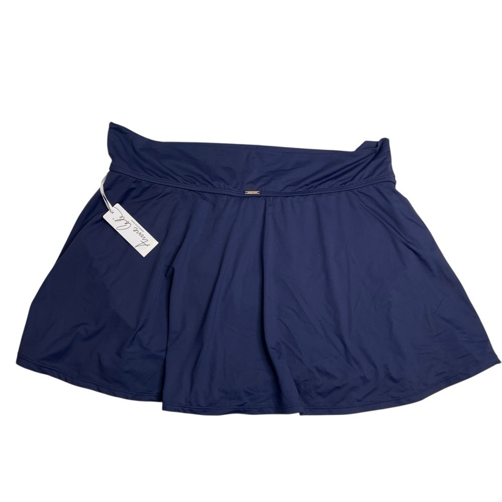Anne Cole Plus Size Banded Swim Skirt Navy Blue Size 16 W New with Tags - Picture 5 of 6